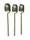 Kit 24 colheres Sobremesa Suspensa Dourada Plástico 14cm