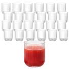 Kit 24 Copos Baixo De Vidro Versalhes Grafiatto Transparente Canelado 270ml