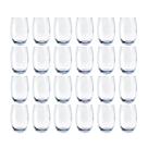 Kit 24 Copos California Quadrado Vidro Transparente Mesa 450ml