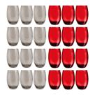 Kit 24 Copos de 450ml 12x Cinza 12x Vermelho California Vidro