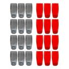 Kit 24 Copos de Vidro 370ml 12 Vermelho / 12 Cinza Florida