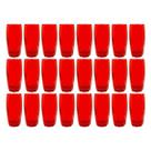 Kit 24 Copos de Vidro Vermelho Florida Mesa Chique 370ml