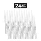 Kit 24 faca de churrasco inox acabamento brilho - linha eros