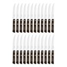 Kit 24 Facas de Churrasco Tramontina Polywood Inox Cabo Castanho