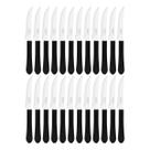 Kit 24 Facas de Mesa Churrasco Tramontina Leme Inox Cabo Preto