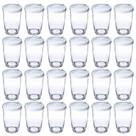 Kit 24 Farinheiras Porta Temperos Queijeira 350ml Ou com Tampa Plástico Transparente