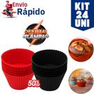 Kit 24 Forma De Silicone Para Cupcake Bolo Muffin Empada Pão de Queijo