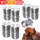 KIT 24 FORMA PÃO DE MEL Nº2 FORMINHA DOCE AÇO RESISTENTE