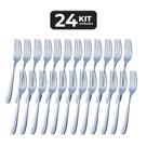 Kit 24 garfo de sobremesa inox acabamento brilho - linha selene