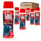 Kit 24 Lava Autos Shampoo com Cera Carnaúba Super Brilho Proauto 500ml