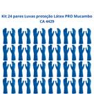 Kit 24 Luvas Proteção Látex Azul PRO S 137 Mucambo CA 4429 Kit 24 Luvas Proteção Látex Azul PRO S 137 Mucambo CA 4429