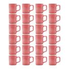 kit 24 Mini Canecas Chá 80mL Xícaras Rosa Café Expresso