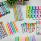 Kit 24 Mini Canetas Marca Texto Fofo Fofinhos Carinha Kawaii Neon Pastel