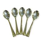 Kit 24 Mini Colher Dourada Descartável p/ Doce Bolo De Pote