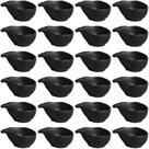 Kit 24 Molheiras 8x6cm Preto 40ml Cerâmica Porto Brasil Buffet Restaurante Oval Orgânico Kit 24 Molheiras 8x6cm Preto 40ml Cerâmica Porto Brasil Buffet Restaurante Oval Orgânico