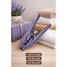 Kit 24 ou 36 Prendedores de Roupa Reforçado Antivento Plástico Super Resistente Casa Organização