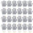 Kit 24 Pares Luva Pano Tricotada Malha Pigmentada Branca EPI