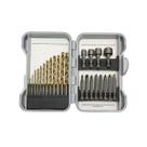 Kit 24 Peças Brocas Titânio 1.56MM Soquetes CRV 612MM E Bits Ponteira Kit 24 Peças Brocas Titânio 1.56MM Soquetes CRV 612MM E Bits Ponteira