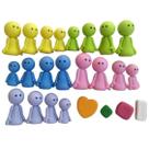 Kit 24 peças em biscuit - Peão - Bonecos para Constelação Familiar