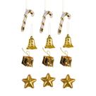 Kit 24 Pendente Estrela Bengala Presente Enfeite Para Árvore De Natal Decoração Natalina