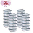 kit 24 Potes de vidro Hermético 1040ml Divisoria Mantimentos