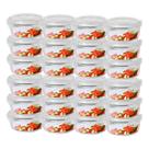 Kit 24 Potes Hermeticos p/ Refeição Mantimentos 620ML Tampa