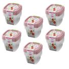 Kit 24 Potes Para Alimentos Quadrado 360 ML Transparente
