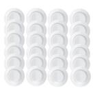 Kit 24 Pratos Opaline Menu Sobremesa 19cm Vidro Branco Nadir