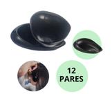 Kit 24 Protetor de Orelha Silicone Cabelo Tintura Profissional Preto