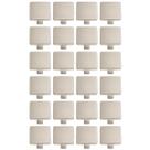 Kit 24 Puxadores para Móveis Aspen 188 Ponto Quadrado Níquel Escovado Armários Gavetas