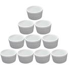 Kit 24 Ramekin Medio 140 ml Porcelana Canelado