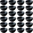 Kit 24 Ramequins 50ml Orgânico Preto Cerâmica Molheira Porto Brasil Sushi Bar