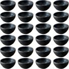 Kit 24 Ramequins 50ml Orgânico Preto Cerâmica Molheira Porto