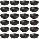 Kit 24 Ramequins 70ml Cerâmica Orgânico Preto Matte Restaura