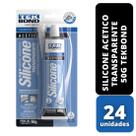 Kit 24 Silicone Acetico Transparente Uso Geral 50g Tekbond
