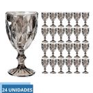 kit 24 Taça Diamante Cinza Metalizada 340ml Água Suco Drinks kit 24 Taça Diamante Cinza Metalizada 340ml Água Suco Drinks