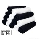 Kit 24 Toalhas de Rosto Lisa Salão Barbearia Manicure 40x65