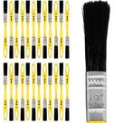 Kit 24 Trinchas Pinceis Tigre Janela Portão Escada Esmalte Óleo Pintura Metais Pequena 1,90cm 3/4” 519 Polegadas Filamento Cerdas Sintéticas Preta