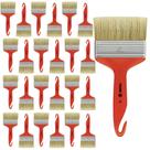 Kit 24 Trinchas Pinceis Tigre Porta Móveis Madeira Verniz Cabo Plástico Cerdas Animais Brancas Natural Pelos Média 10,16cm 4" Polegadas 696