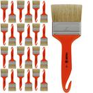 Kit 24 Trinchas Pinceis Tigre Porta Móveis Madeira Verniz Cabo Plástico Cerdas Animais Brancas Natural Pelos Média 7,62cm 3" Polegadas 696
