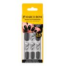 Kit 24 Unhas Autoadesiva Modelo Quadrada Natural Marco Boni