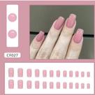 Kit 24 Unhas Postiças Ultra Realistas 3D de Alto Padrão Natural Luxo Acessórios Femininos cor:3