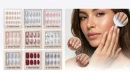 Kit 24 Unhas Postiças Ultra Realistas 3D de Alto Padrão Natural Luxo Acessórios Femininos cor:6