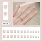 Kit 24 Unhas Postiças Ultra Realistas 3D de Alto Padrão Natural Luxo Acessórios Femininos cor:7