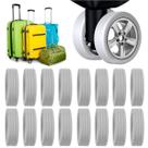 Kit 24 Uni Protetor De Rodas Mala Bagagem Viagem Capa De Silicone
