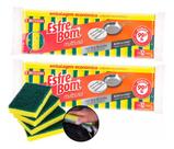 Kit 24 Unid Esponja Multiuso Com Ions De Prata Lava Louças