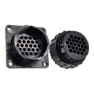 Kit 24 Vias Conector Painel Com Aba Circular Macho/ Fêmea