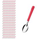 Kit 240 Colheres de Sopa Vermelho Luna Aço Inox e Plástico