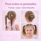 Kit 240 Mini Xuxinha De Cabelo cor verde branco azul amarelo