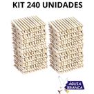 KIT 240 Prendedores pregador de Madeira ÁGUIA BRANCA Ultra Resistentes p/ Roupas e Artesanato